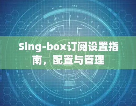 Sing-box订阅设置指南,配置与管理
