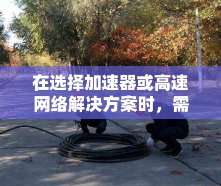 在选择加速器或高速网络解决方案时，需要根据具体的网络需求、场景和预算来确定最适合的方案。以下是一些推荐和建议，帮助你选择合适的加速器或高速网络解决方案
