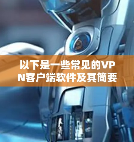 以下是一些常见的VPN客户端软件及其简要说明