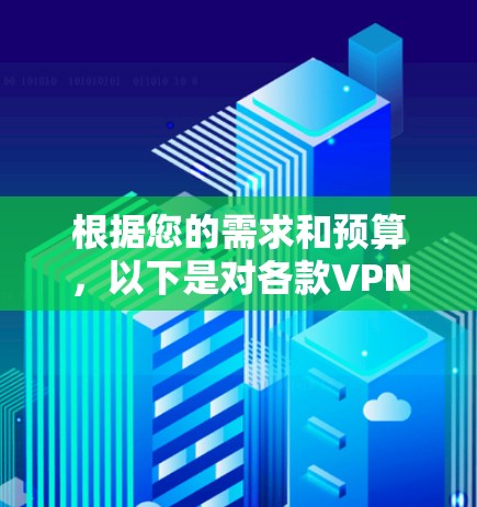 根据您的需求和预算，以下是对各款VPN软件的简要分析和推荐