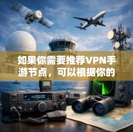 如果你需要推荐VPN手游节点,可以根据你的具体需求来选择合适的VPN服务和节点。以下是一些常见的VPN服务和节点推荐,适合手游使用