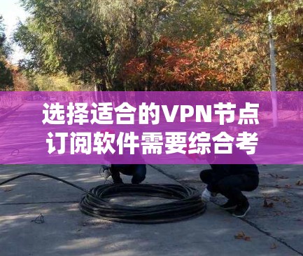 选择适合的VPN节点订阅软件需要综合考虑多个因素，以下是对该问题的详细分析和建议